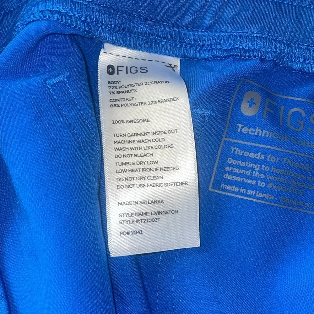 Mens FIGS Pisco Basic Scrub Pants - Royal Blue XXL tall